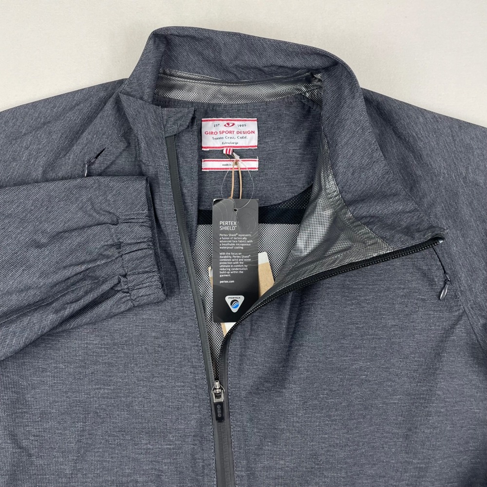 Giro Sport Design New Road Cycling Jacket Mens XL Pertex Shield Waterproof Gray